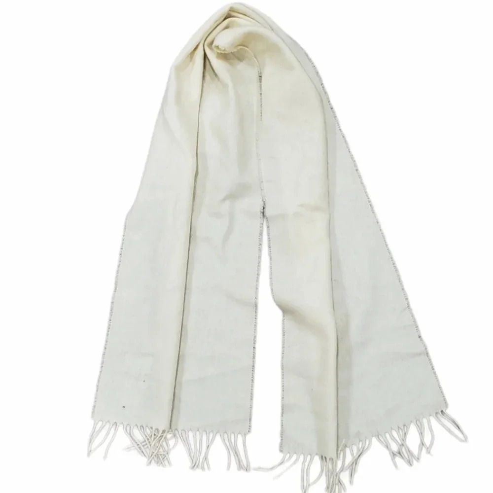 Bonwit Teller Men's Beige Lambswool Scarf